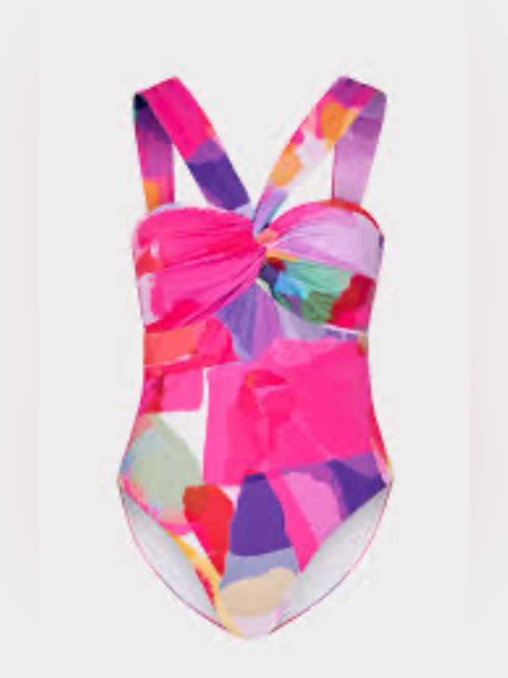 Milly Cabana Betsy Rainbow Waterfall Draped Bandeau One Piece